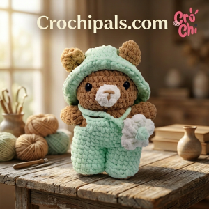 Crochet Boneka Beruang Matcha
