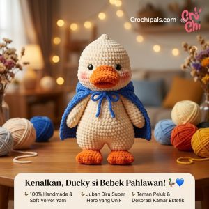 Crochet Boneka Ducky the Super Duck